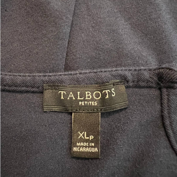 Talbots Blouse in Blue w/Blue and White Ruffles on Top and Cuffs Size XL Petite - Picture 4 of 5